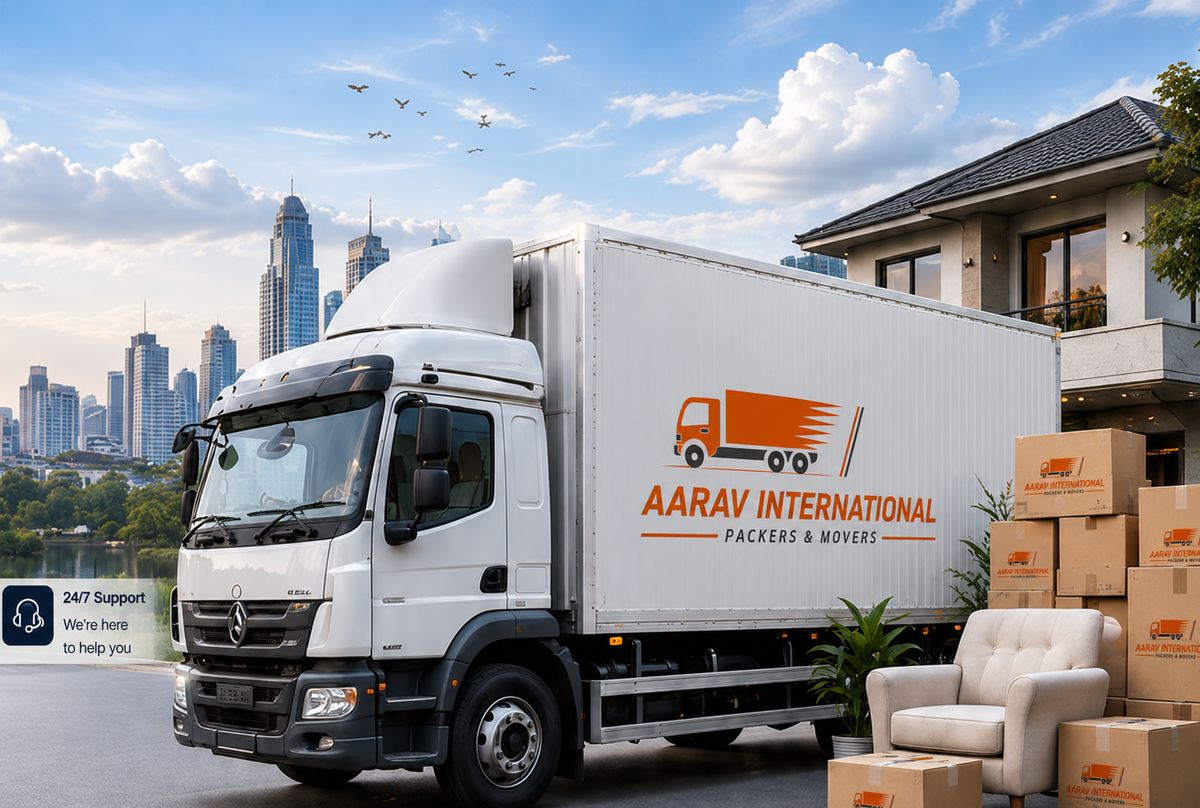 Packers and movers in Jamshedpur by Aarav International JSR with moving truck